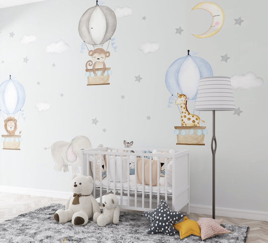 Baby animals & Air balloons - Wallab WallpapersKids